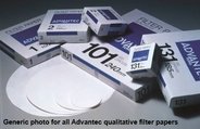 Qualitatives Filterpapier, Sorte 1, 240mm Ø, Retention >10µm. Glattes Papier, 90g/m², 0,20mm dick, für allgemeine Filtration bei hohen Flussraten. Pkg. à 100 Stück